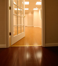 Basement Wood Flooring installed in Marshalltown, Iowa