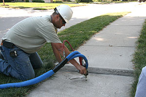 concrete polylevel foam leveling repair lifting sinking sidewalk slab injection raise raising sunken method stabilize slabs sidewalks contractor greater foundation
