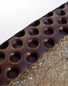 Crawl space drainage matting in a home in Mason City, Iowa