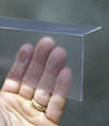 Closeup of a clear plastic covering on a Ottumwa crawl space block wall