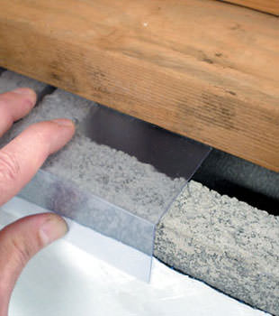 Block wall clear covering for wet crawl spaces in Ottumwa