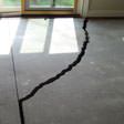 a huge crack in a concrete slab floor in Waterloo