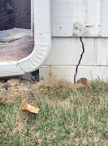 foundation wall cracks due to street creep in Jefferson