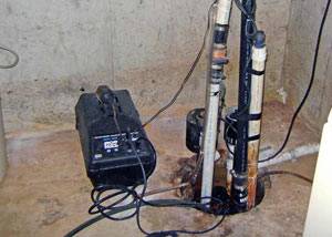 Pedestal sump pump system installed in a home in Oskaloosa
