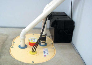 Oskaloosa installation of a submersible sump pump system